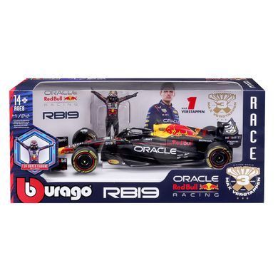 Металева машинка з фігуркою водія Red Bull Racing RB19 (1:24) Bburago 18-28036