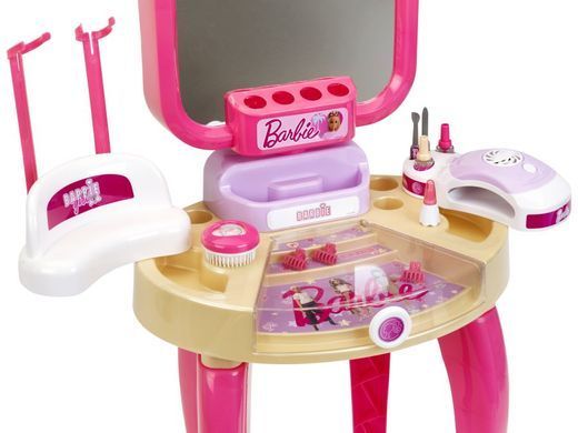Дитячій туалетний столик Barbie Beauty studio Happy Vibes Theo Klein 5721 з лампою для нігтів