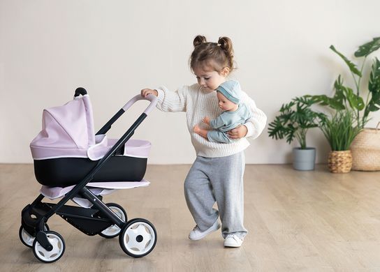 Коляска для ляльки 3в1 зі з'ємною люлькою Maxi-Cosi and Quinny Smoby 7600253121 рожева перлина