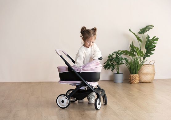 Коляска для ляльки 3в1 зі з'ємною люлькою Maxi-Cosi and Quinny Smoby 7600253121 рожева перлина