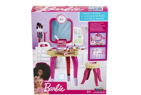 Дитячій туалетний столик Barbie Beauty studio Happy Vibes Theo Klein 5721 з лампою для нігтів