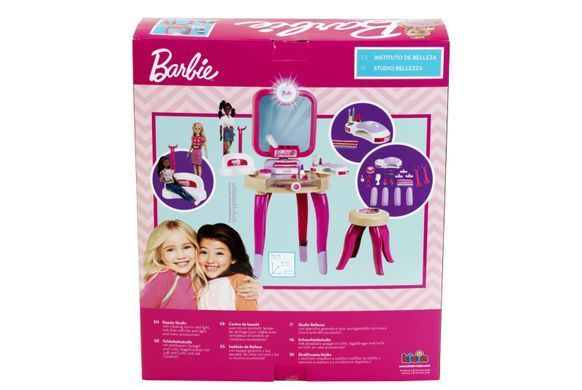 Дитячій туалетний столик Barbie Beauty studio Happy Vibes Theo Klein 5721 з лампою для нігтів