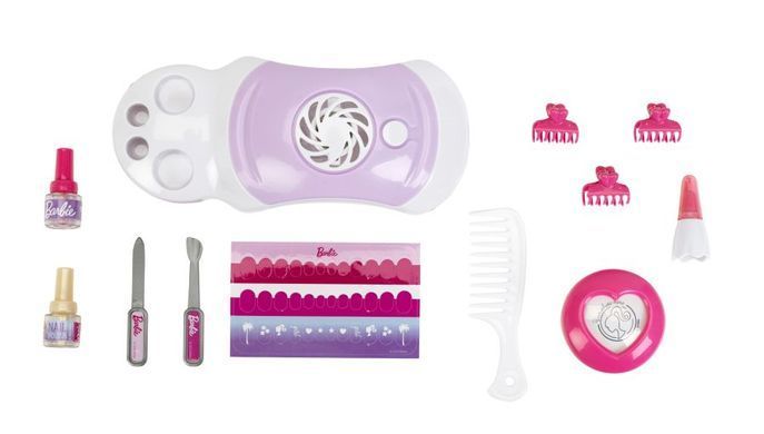 Дитячій туалетний столик Barbie Beauty studio Happy Vibes Theo Klein 5721 з лампою для нігтів