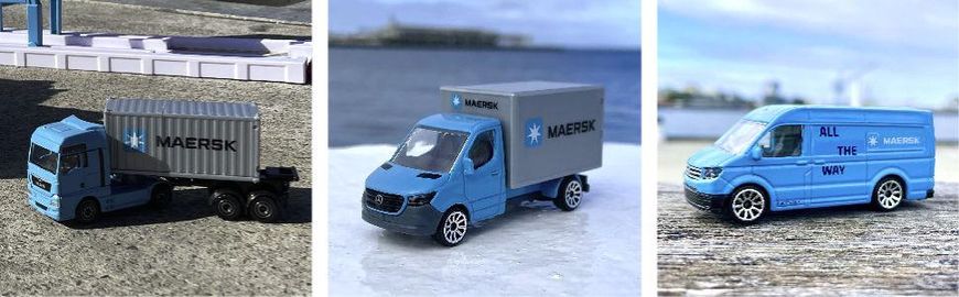 Набор металлических машинок MAERSK Логистика (4 штук) Majorette 2057290