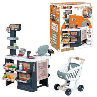 Интерактивный супермаркет с тележкой Smarty Market Smoby 7600350245