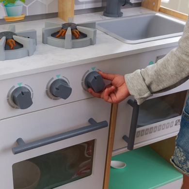 Дитяча інтерактивна ігрова кухня Давайте готувати Let's Cook Wooden Play Kitchen KidKraft 53433