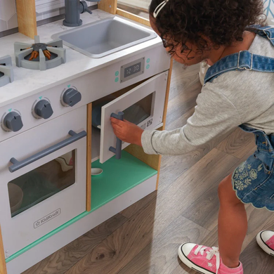 Дитяча інтерактивна ігрова кухня Давайте готувати Let's Cook Wooden Play Kitchen KidKraft 53433