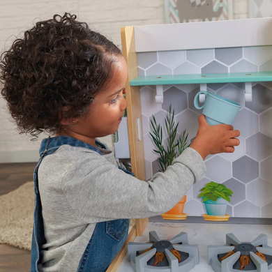 Дитяча інтерактивна ігрова кухня Давайте готувати Let's Cook Wooden Play Kitchen KidKraft 53433