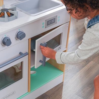 Дитяча інтерактивна ігрова кухня Давайте готувати Let's Cook Wooden Play Kitchen KidKraft 53433