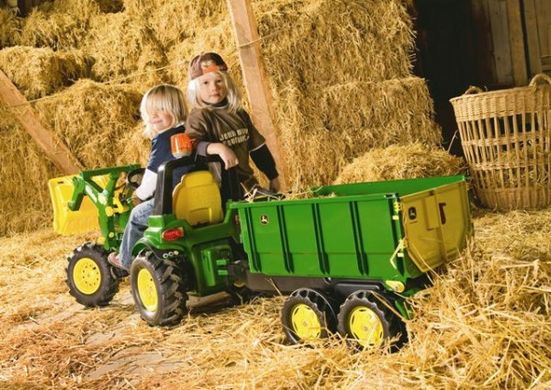 Большой двухосный прицеп rolly Container John Deere для детского трактора Rolly Toys 125098