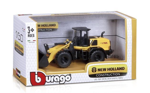 Металева автомодель Екскаватор New Holland W170D (1:50) Construction Bburago 18-32083