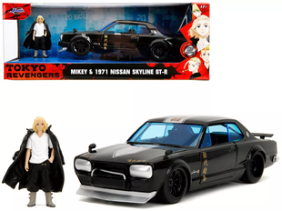 Металева машинка 1:24 Tokyo Revengers 1971 Nissan Skyline GT-R з фігуркою Mikey Jada Toys 253255064