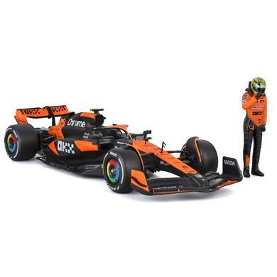 Металлическая машинка с фигуркой водителя McLaren MCL38 (1:24) Bburago 18-28040