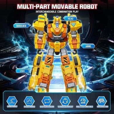 Ігровий набір 2в1 з роботом-трансформером Ембер Страйк Quantum Heroes Dinoster Amber Strike EU583822