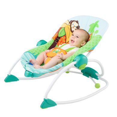 Уценка Кресло-качель Сны в саване 3в1 Baby to Big Kid Rocker Peek-a-Zoo Fashion Bright Starts Kids II
