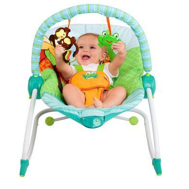 Уценка Кресло-качель Сны в саване 3в1 Baby to Big Kid Rocker Peek-a-Zoo Fashion Bright Starts Kids II