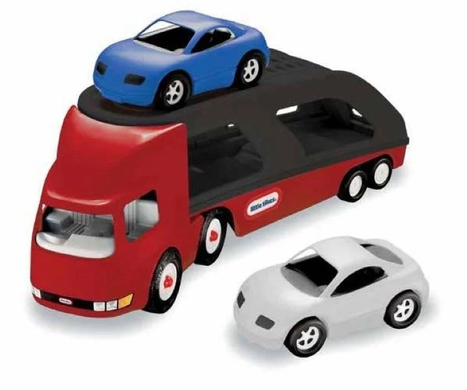Великий автоевакуатор Wheelz з двома машинками Car Carrier Little Tikes 484964 червоний