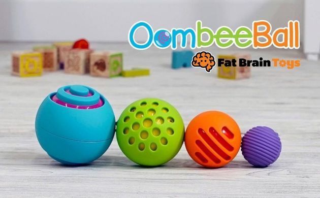 Сенсорна іграшка-сортер Омбі Сфери Fat Brain Toys Oombee Ball F230ML