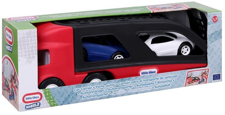 Великий автоевакуатор Wheelz з двома машинками Car Carrier Little Tikes 484964 червоний