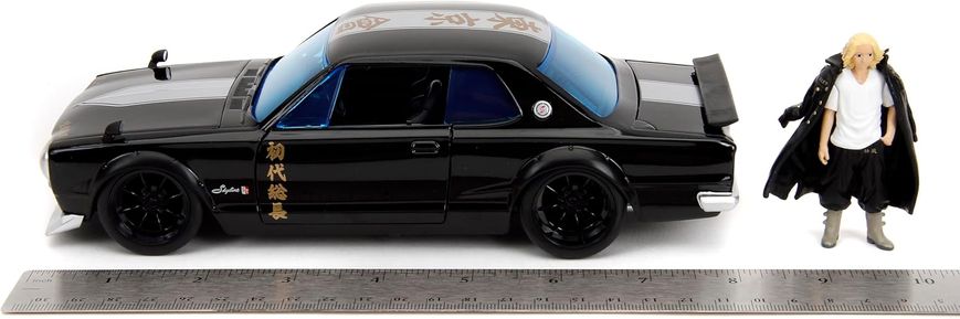 Металлическая машинка 1:24 Tokyo Revengers 1971 года Nissan Skyline GT-R с фигуркой Mikey Jada Toys 253255064