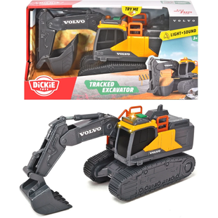 Гусеничный экскаватор Вольво (23 см.) Volvo Tracked Excavator Dickie Toys 3723008 звук и свет