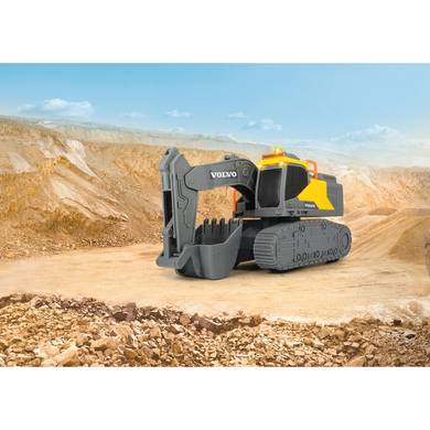 Гусеничний екскаватор Вольво (23 см.) Volvo Tracked Excavator Dickie Toys 3723008 звук та світло