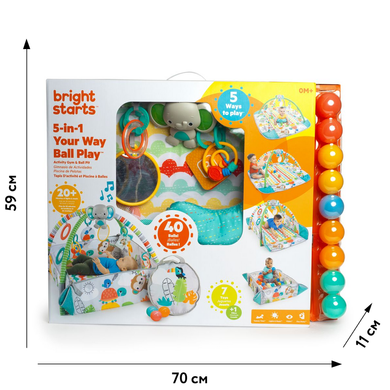 Розвиваючий килимок 5 в 1 Your Way Ball Play Totally Tropical  Bright Starts 12624