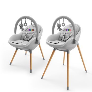 Стільчик для годування 3в1 Kinderkraft Fini Up Grey KHFINIUPGRY0000