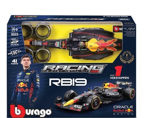 Металева машинка авто-конструктор metal kits Oracle Red Bull Racing RB19 (1:24) Bburago 18-28507 в асортименті