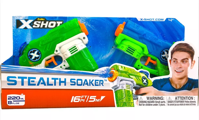 Набор водных бластеров Double Small Stealth Soaker X-Shot ZURU 01227R