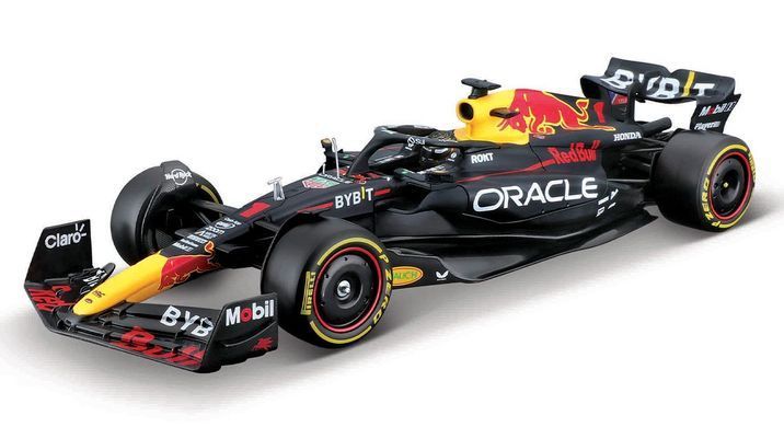 Металева машинка авто-конструктор metal kits Oracle Red Bull Racing RB19 (1:24) Bburago 18-28507 в асортименті