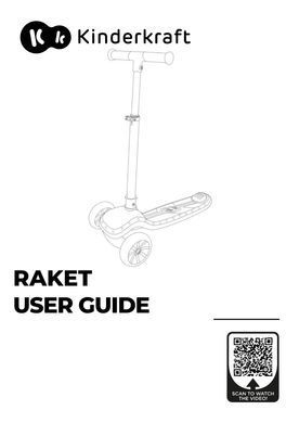 Складний самокат Kinderkraft Raket Black KRRAKE00BLK0000 RGB LED дека і колеса