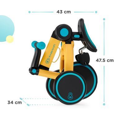Складаний триколісний велосипед 3в1 4TRIKE Primrose Yellow KR4TRI00YEL0000