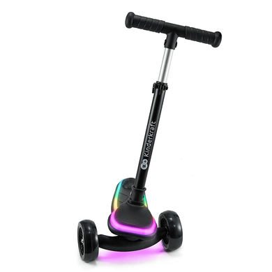 Складний самокат Kinderkraft Raket Black KRRAKE00BLK0000 RGB LED дека і колеса