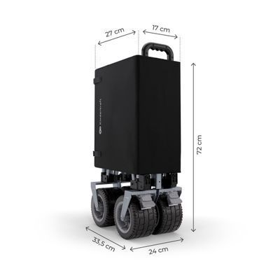 Складная&nbsp;туристическая тележка Kinderkraft Rollster Mystic Black KSROLL00BLK0000