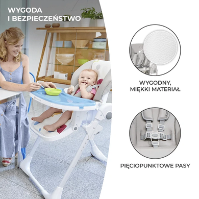 Стільчик для годування Kinderkraft Yummy grey KKKYUMMGRY0000 сірий