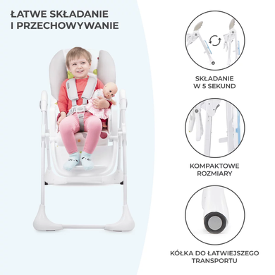 Стільчик для годування Kinderkraft Yummy grey KKKYUMMGRY0000 сірий