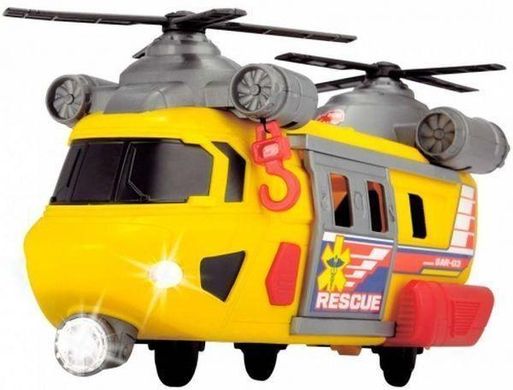 Гелікоптер (30 см) Служба порятунку з лебідкою Rescue Helicopter Dickie Toys 3306004 звук та світло