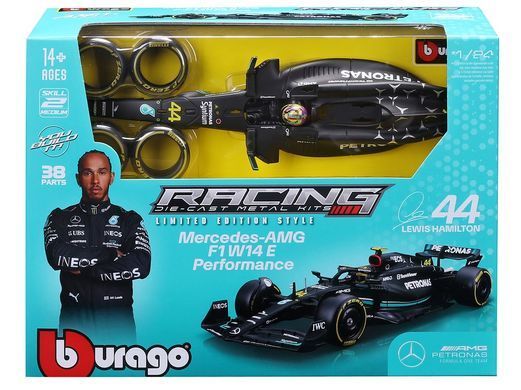 Металевий авто-конструктор metal kits Mercedes-AMG F1 W14 E Performance (1:24) Bburago 18-28510 в асортименті
