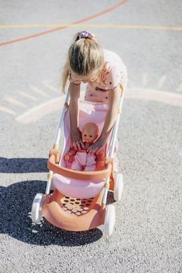 Прогулочная коляска для кукол с корзиной Baby Nurse Smoby 7600254024 терракотовая пудра