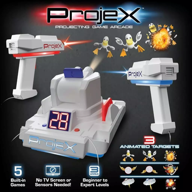 Уценка Проекционная аркадная игра с двумя бластерами Проектор ProjeX Animated Laser X NSI 52608