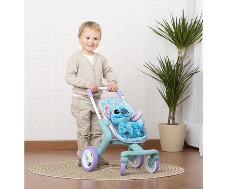 Прогулочная коляска Stitch Pushchair Smoby 7600251225 с плюшевой игрушкой Стич