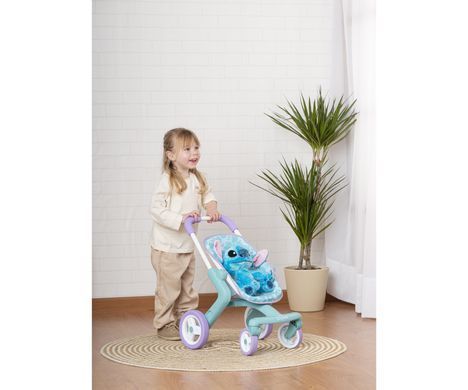 Прогулочная коляска Stitch Pushchair Smoby 7600251225 с плюшевой игрушкой Стич