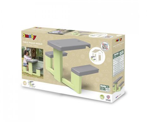 Стол для пикника со скамейками для игровых домиков Smoby Life Picnic Table 7600810927