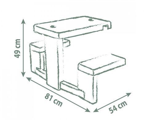 Стол для пикника со скамейками для игровых домиков Smoby Life Picnic Table 7600810927