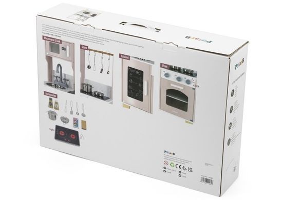 Дитяча дерев'яна кухня з посудом PolarB Viga Toys 44082 рожева