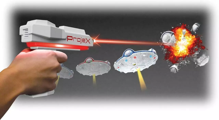 Уценка Проекционная аркадная игра с двумя бластерами Проектор ProjeX Animated Laser X NSI 52608