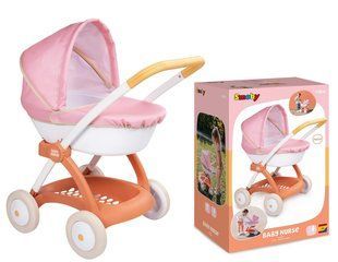 Коляска з люлькою для ляльки Baby Nurse Smoby 7600254124 теракотова пудра