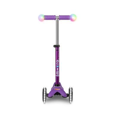 Трехколесный самокат Mini Micro Deluxe Magic Purple MMD129 светящиеся ручки и LED колеса
