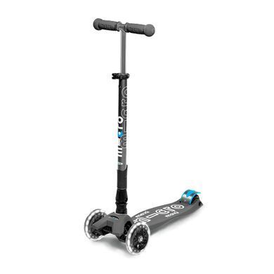 Складной трехколесный самокат Maxi Micro Deluxe Foldable LED Volcano Grey MMD094 от 5 лет